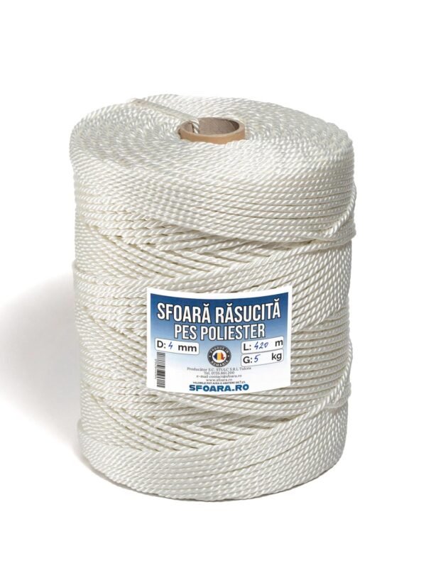 Sfoara rasucita PES - 4mm